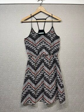 M Maurices Geometric Print Strap Detail Dress